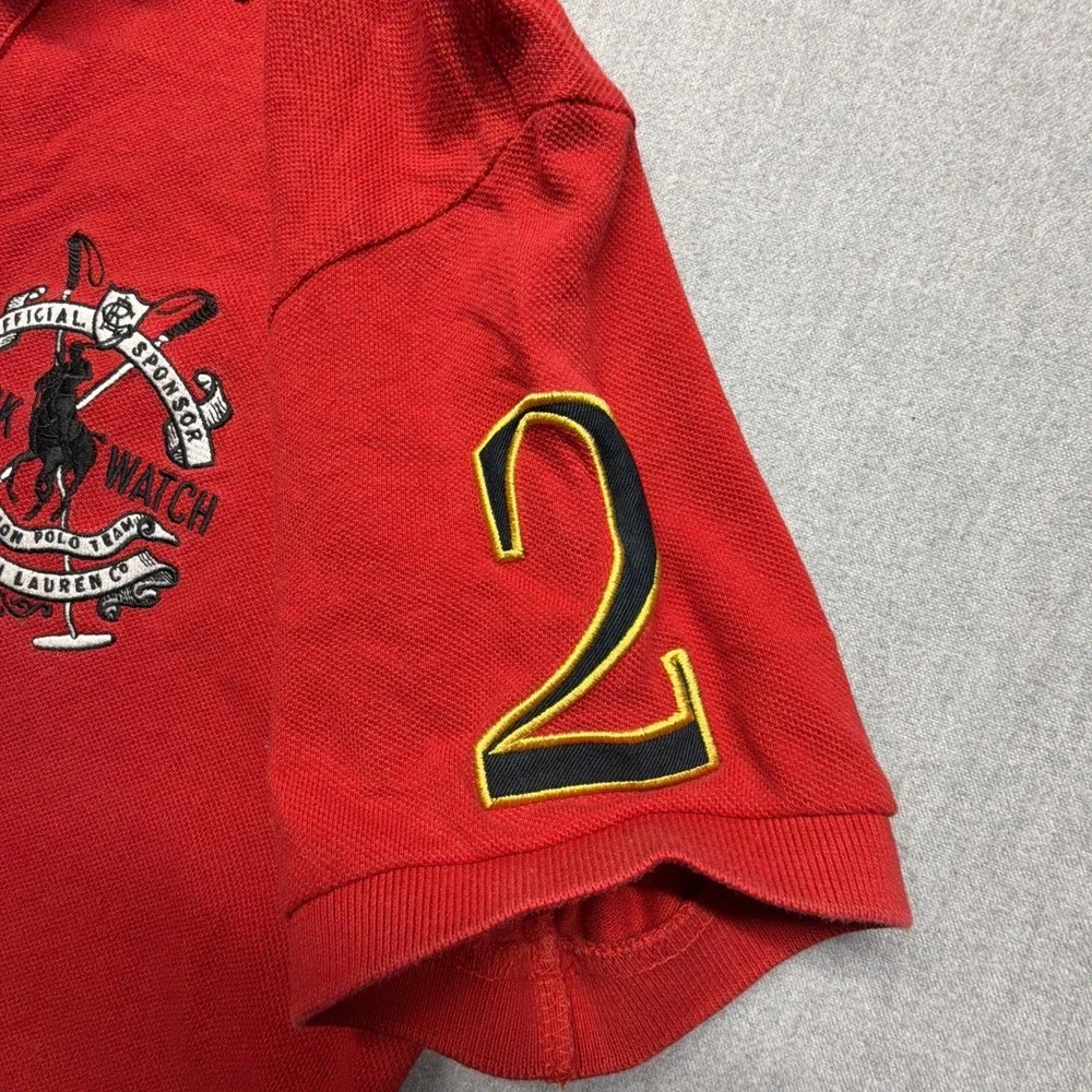 Polo Ralph Lauren Blackwatch‎ Polo Team Shirt Custom Fit Large Red